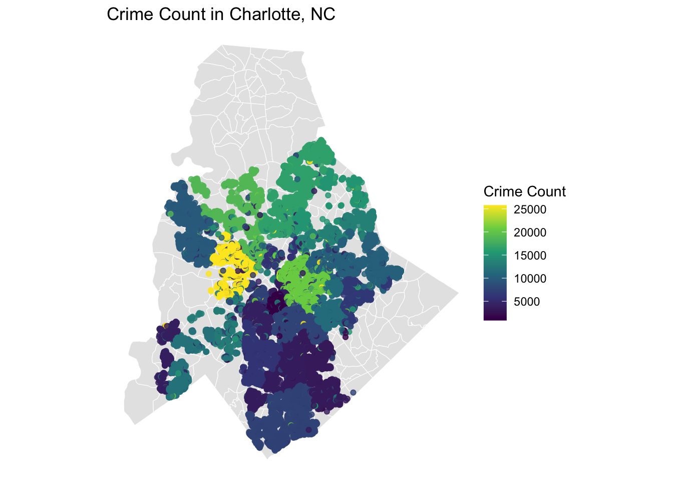 Crime Count in Charlotte, NC