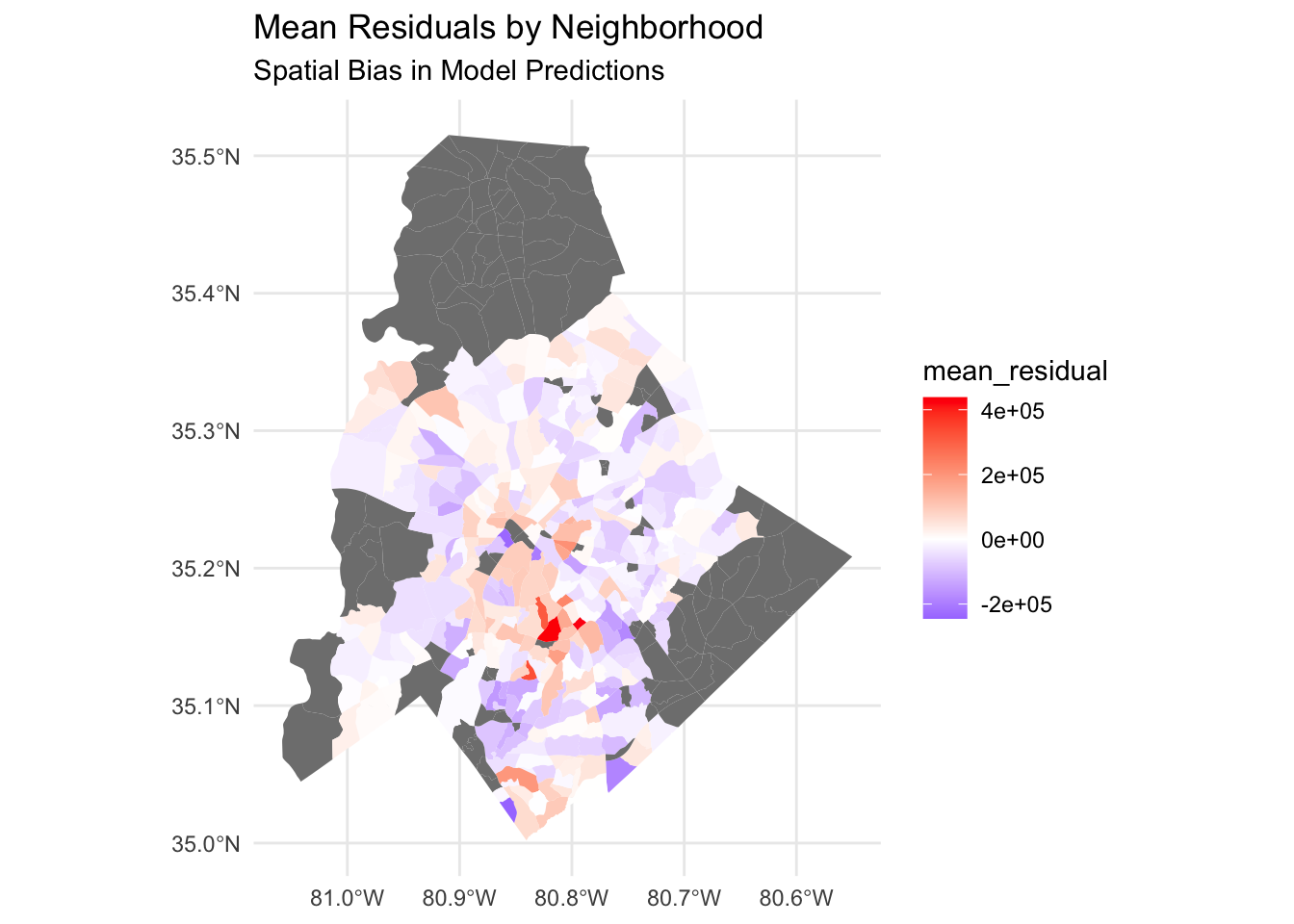 Mean Residuals by Neighborhood