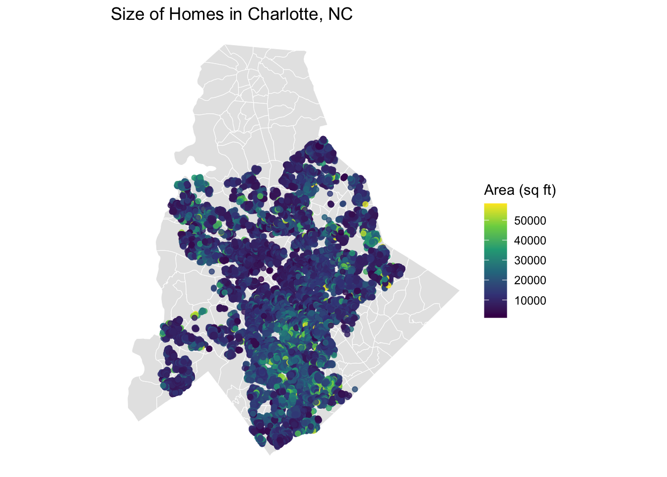 Size of Homes in Charlotte, NC